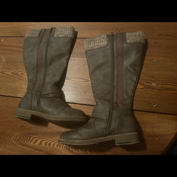 Torrid brown boots wide calf approx size 10 - calf approx 20 inch circumference - Picture 4 of 7